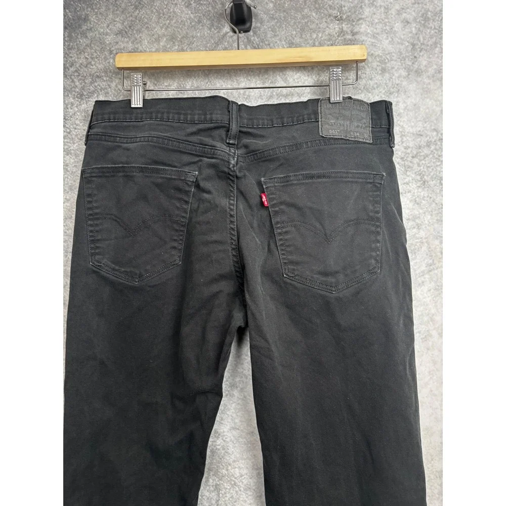 Levi's Men's 541 Athletic Taper Jeans in  Black Stretch Denim Size 34x32